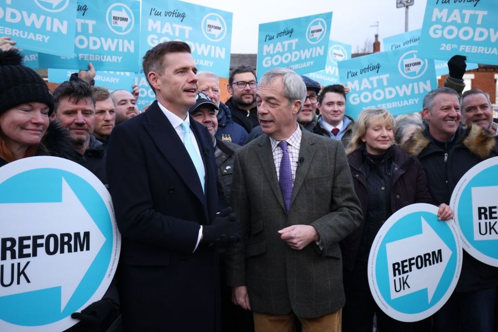 Labour launched attacks against Nigel Farage and Matthew Goodwin