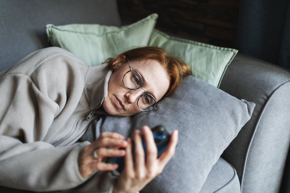 Lady on phone