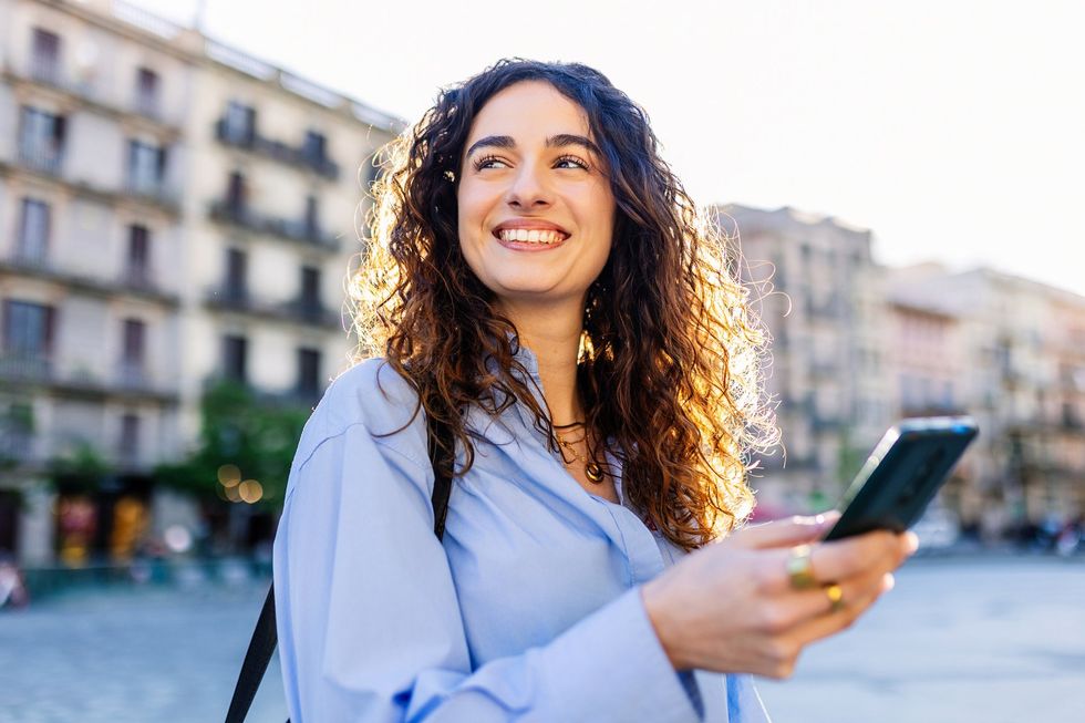 Lady on phone