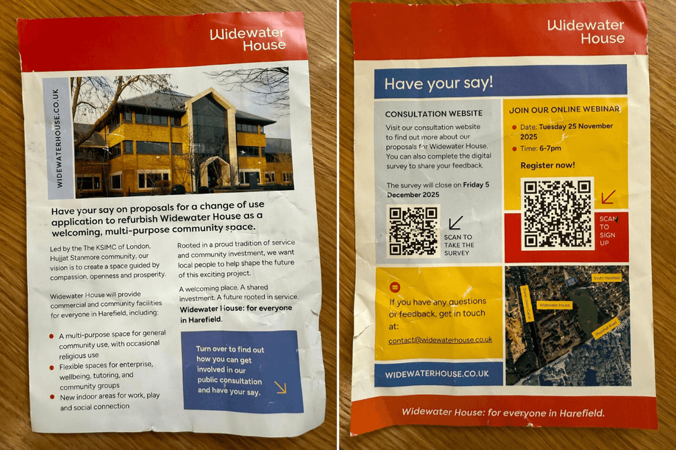 Leaflets concerning Widewater Place