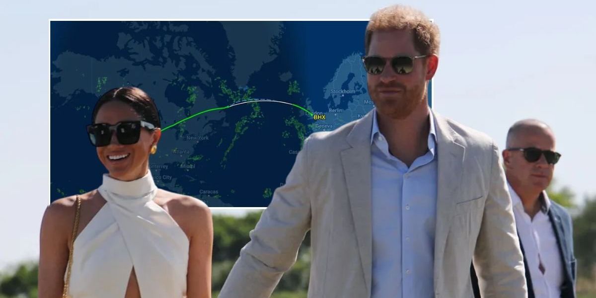 Harry and Meghan's private flight to UK revealed as Sussexes land in Britain