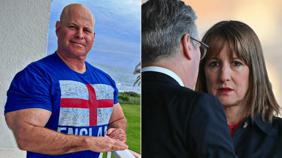 Lee Cohen (left), Rachel Reeves and Keir Starmer (right)