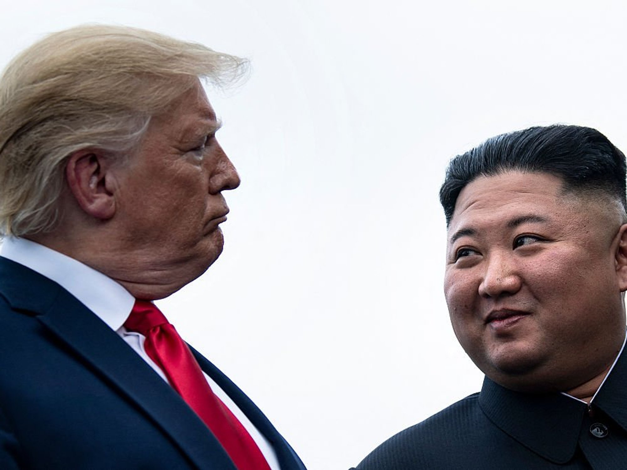 (left to right) Donald Trump and Kim Jong-un