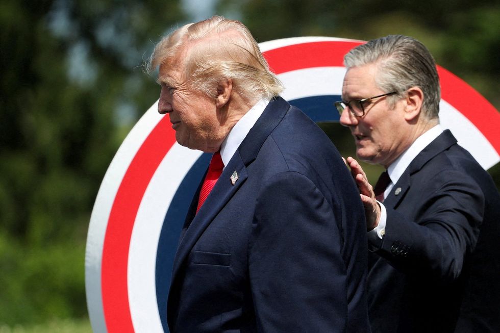 (left to right) Donald Trump and Sir Keir Starmer