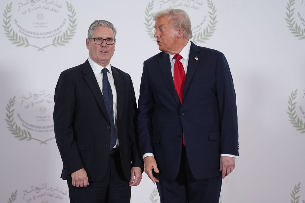 (left to right) Keir Starmer, Donald Trump
