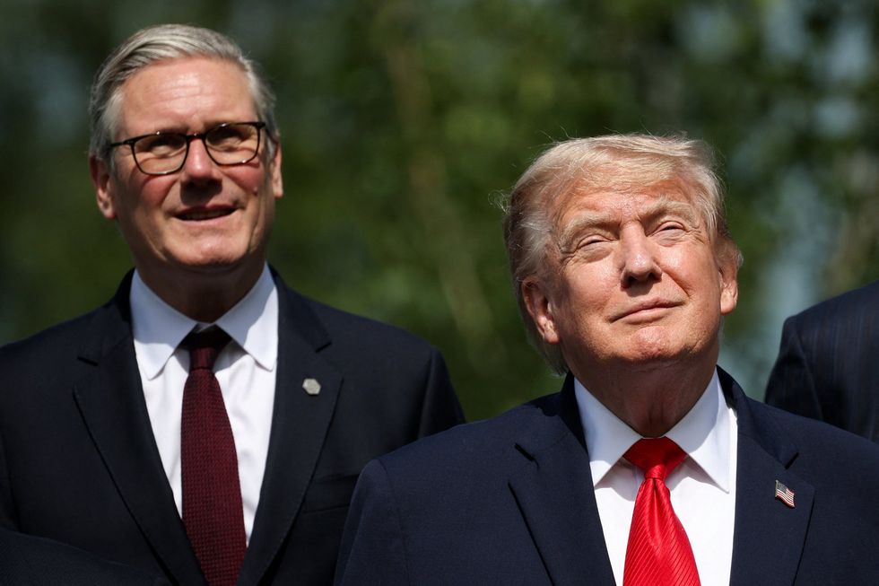 (left to right) Sir Keir Starmer and Donald Trump