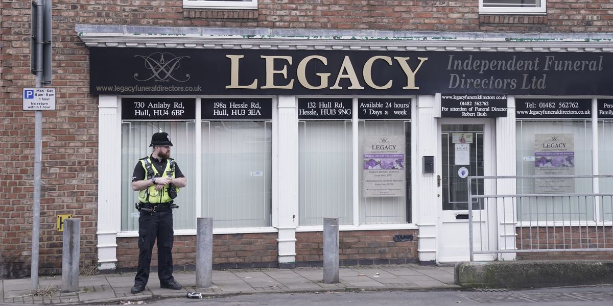 Hull funeral parlour: two arrested in police investigation as 34 bodies removed