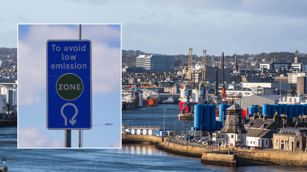 LEZ sign and Aberdeen photo