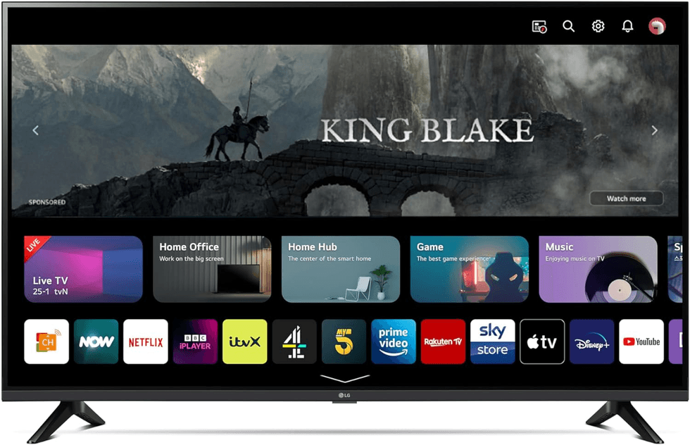 LG LED UR78 43 4K Smart TV (43UR73006LA.AEKQ) included in the virgin media tv promotion