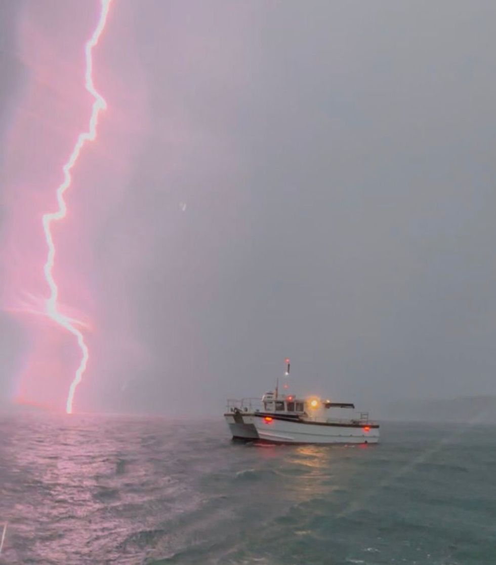 Lightning on the English Channel