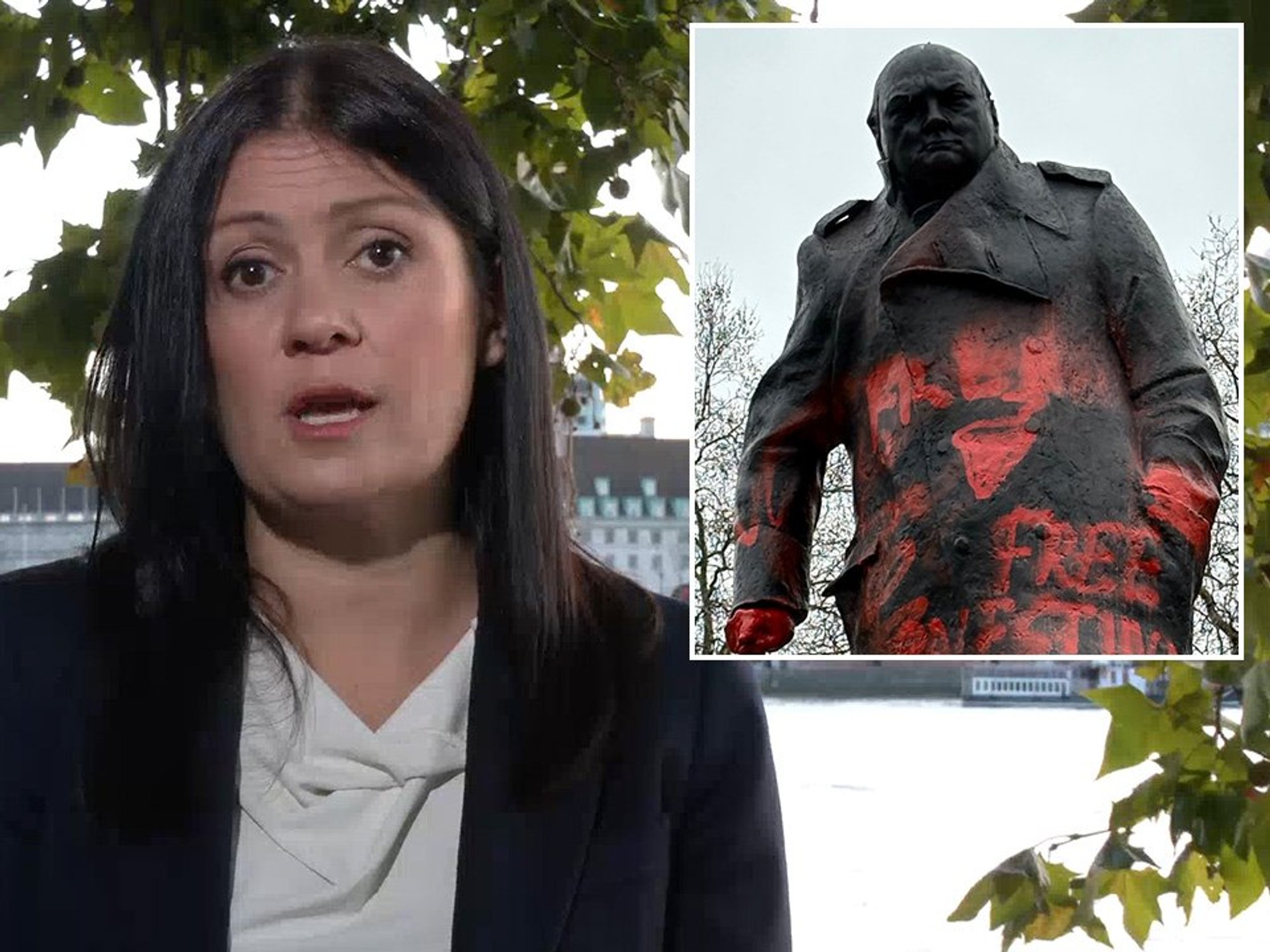 Lisa Nandy, Winston Churchill statue