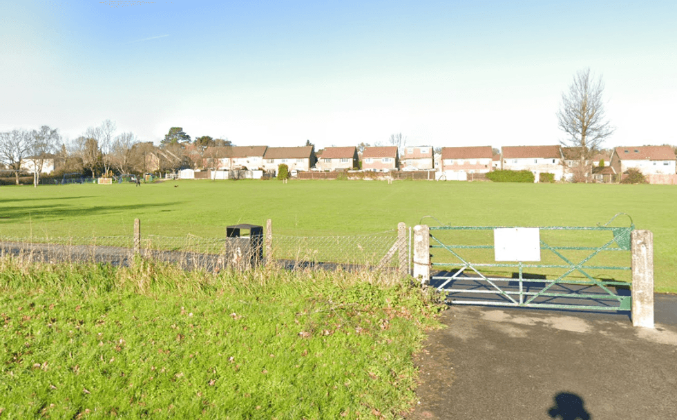 Litchard playing fields in Bridgend