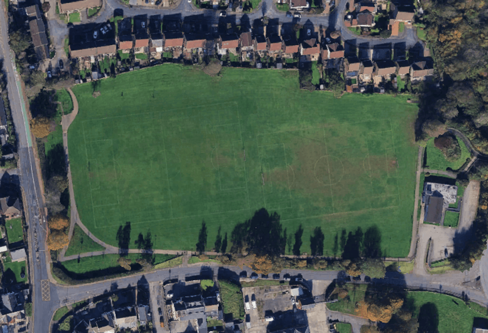 Litchard playing fields in Bridgend
