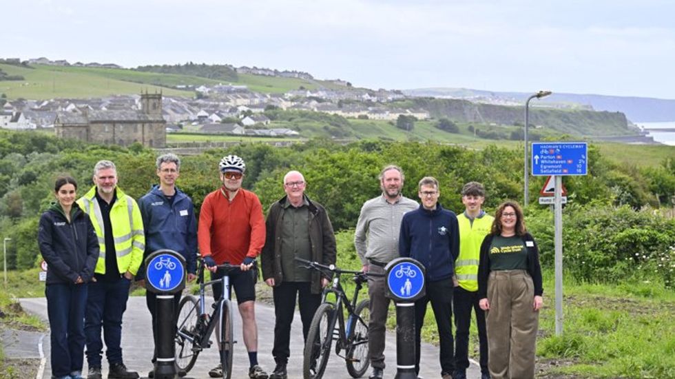 Local partners cut a ribbon to open the new path in Cumbria last week