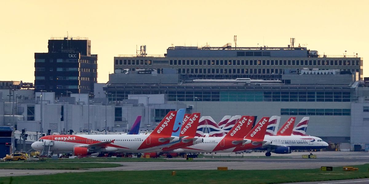 London Gatwick Airport grinds to halt after aircraft becomes STUCK on runway