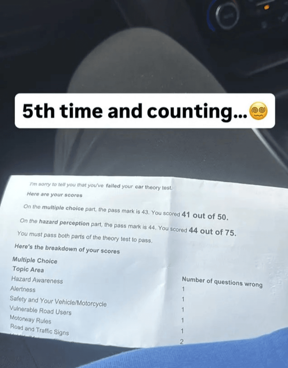 Luke Littler driving test theory results