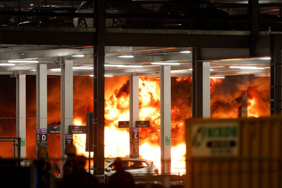 Luton Airport car park fire