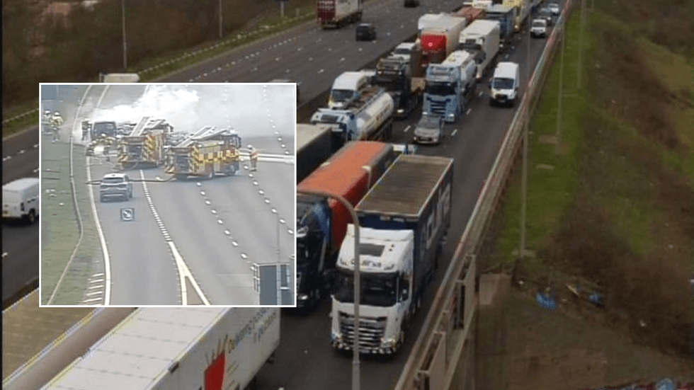 M1 fire and traffic
