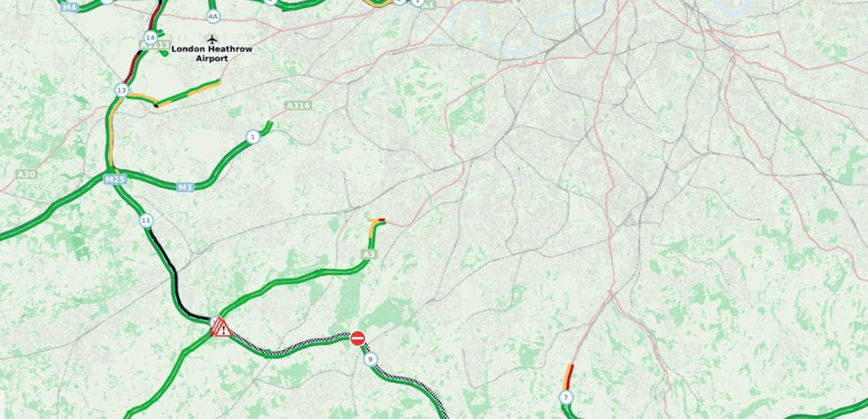 M25 road closures
