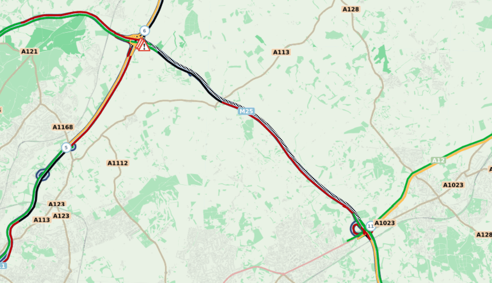 M25 road closures