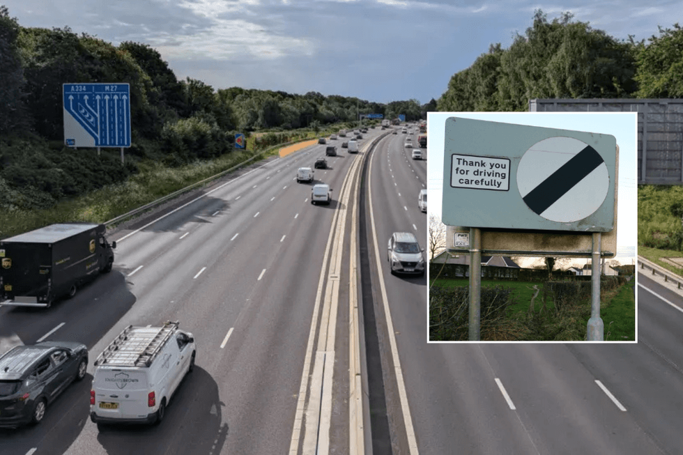 M27 and road sign