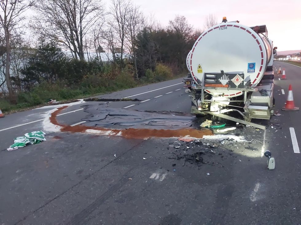 M40 tanker spill