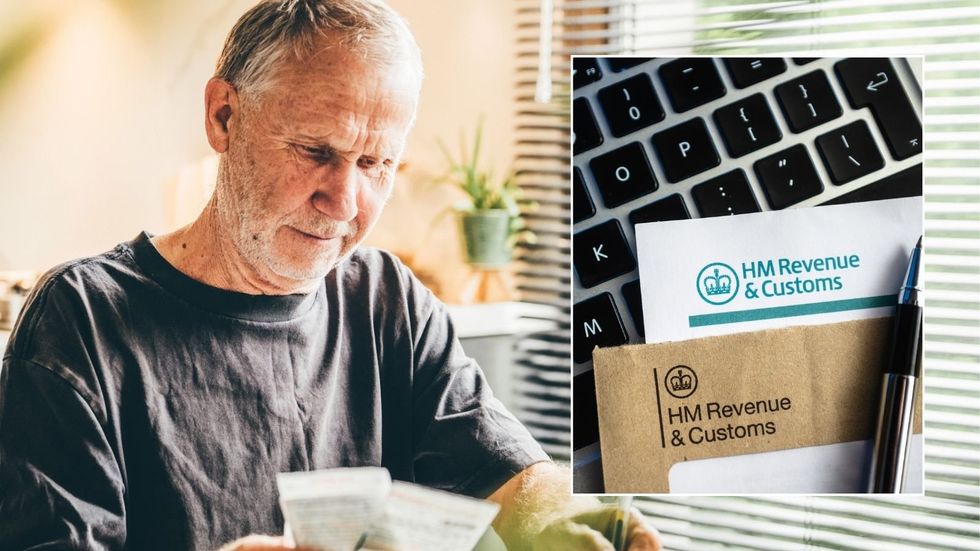Man looking at taxes and HMRC letter