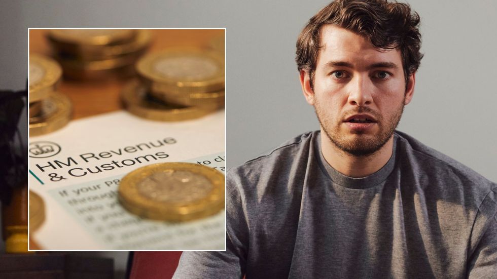 Man looking shocked and HMRC bill