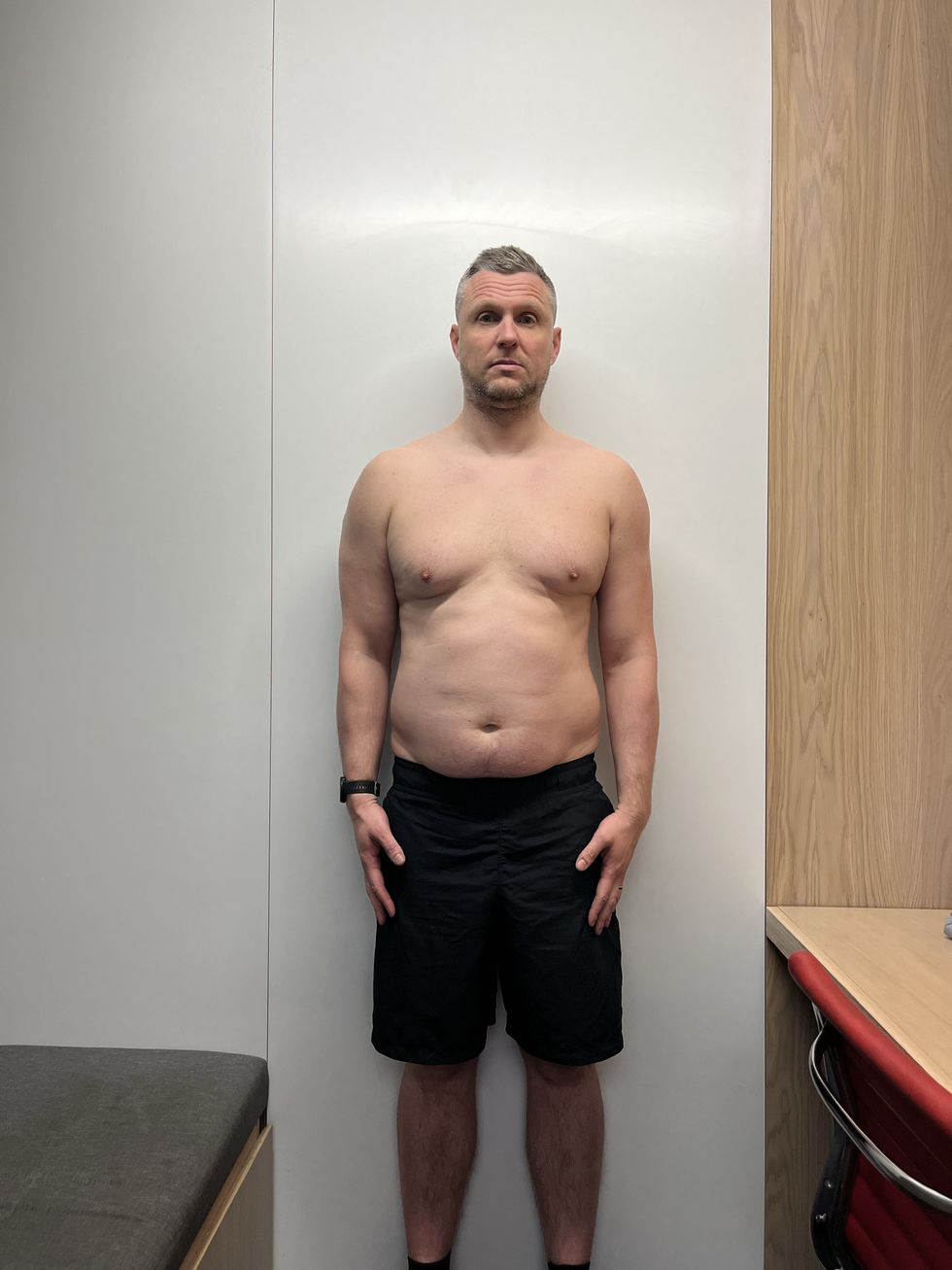 Man weight loss before