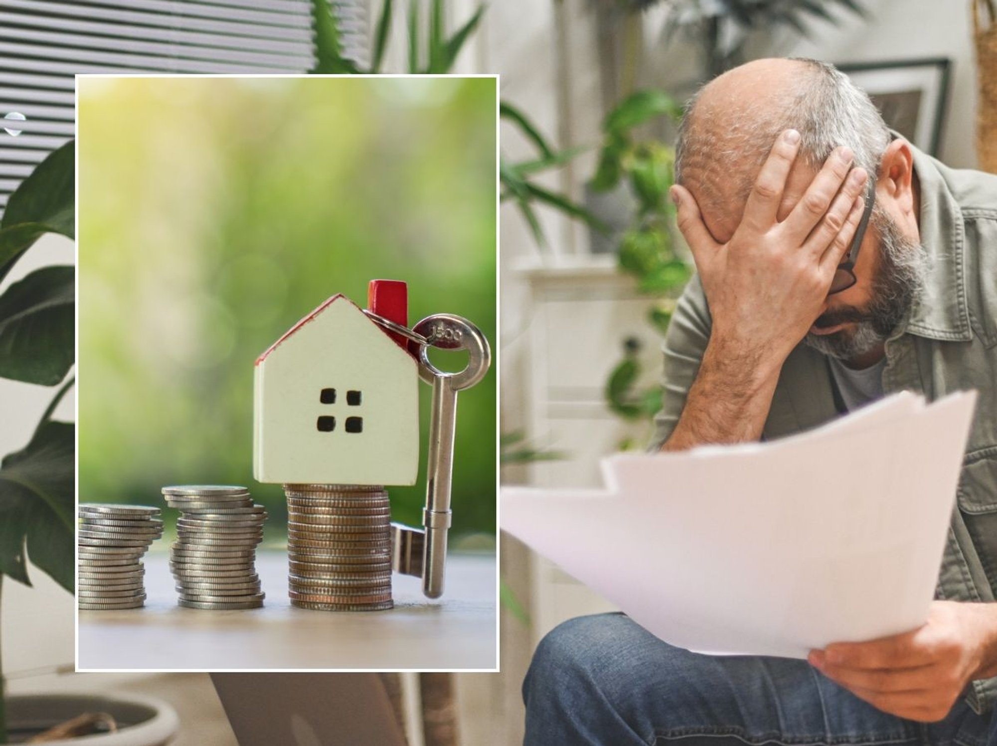 Man worried about money and mortgage