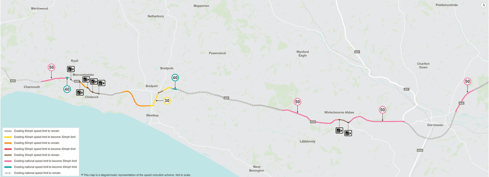 Map of speed limits
