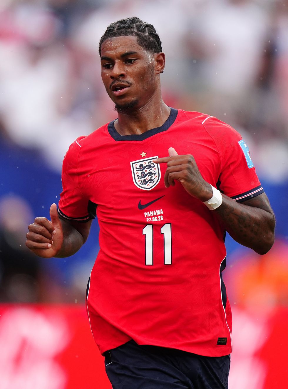 Marcus Rashford has featured in all three of England's World Cup matches so far