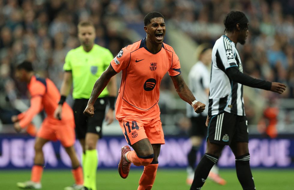 Marcus Rashford has scored 10 goals for Barcelona this season