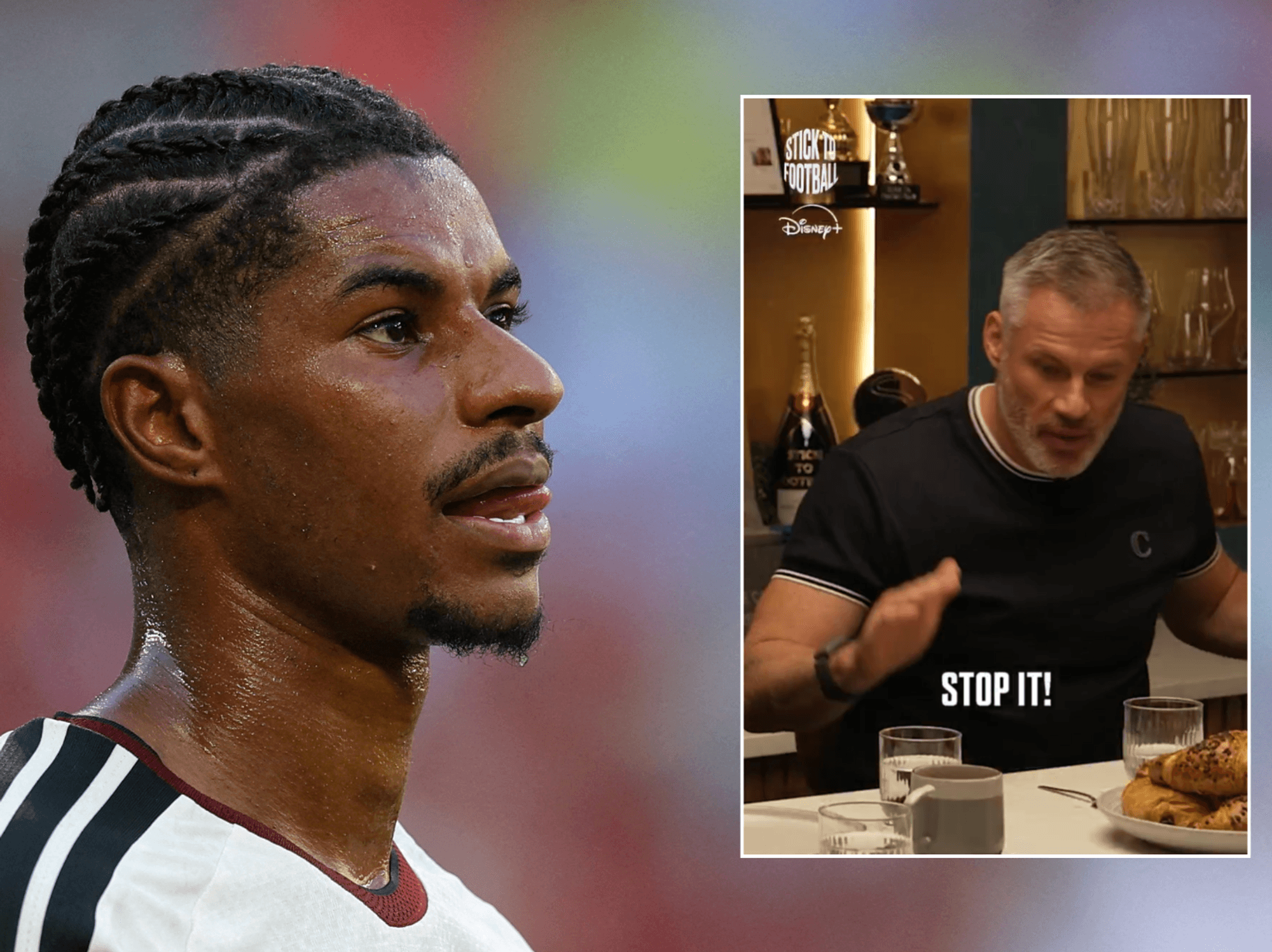 Marcus Rashford thanked Jamie Carragher for shutting down a conversation about him