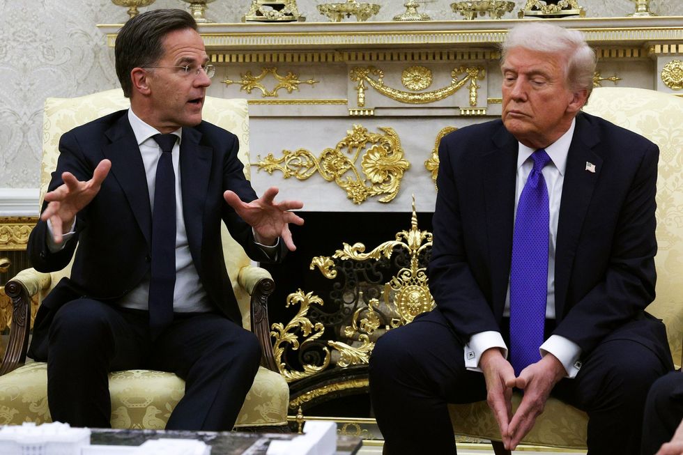 Mark Rutte and Donald Trump