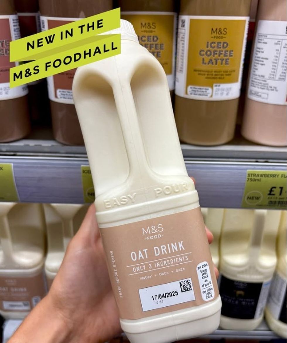 marks spencer store and oat milk