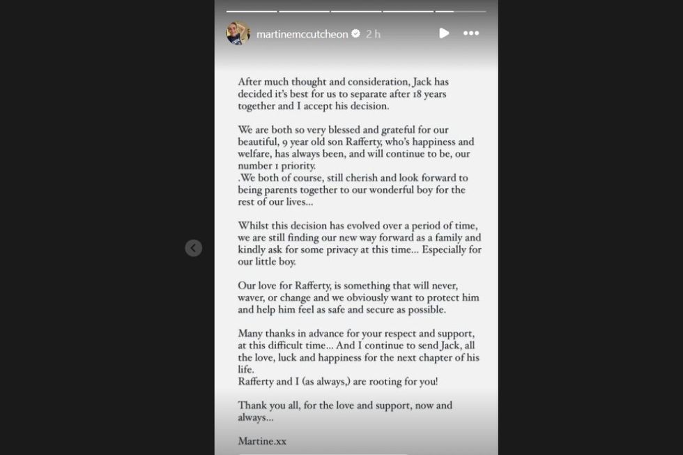 Martine McCutcheon statement