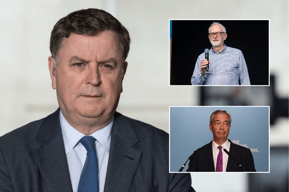 Mel Stride/Nigel Farage/Jeremy Corbyn
