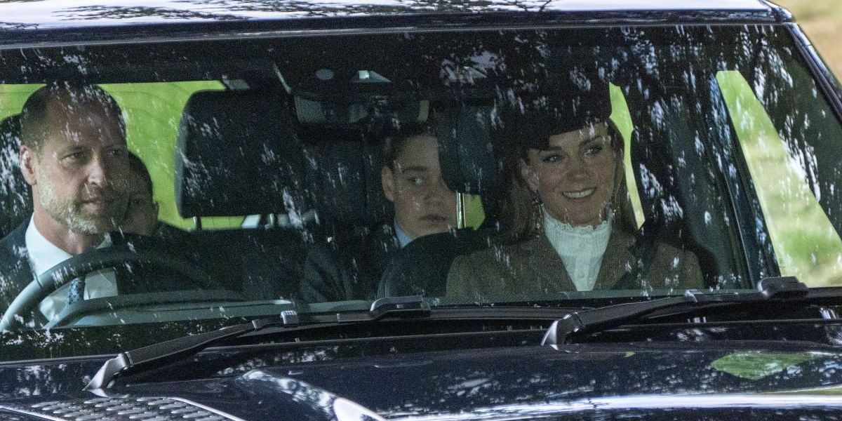 Catherine and William take George, Charlotte and Louis to church with King and Queen at Balmoral