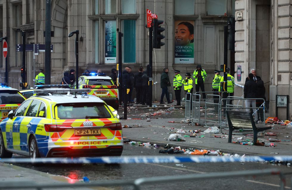 mergency services at the scene after multiple people were hit by a car\u200b