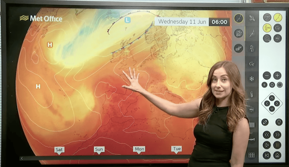 Met Office\u2019s Honor Criswick describes hot air coming into Britain