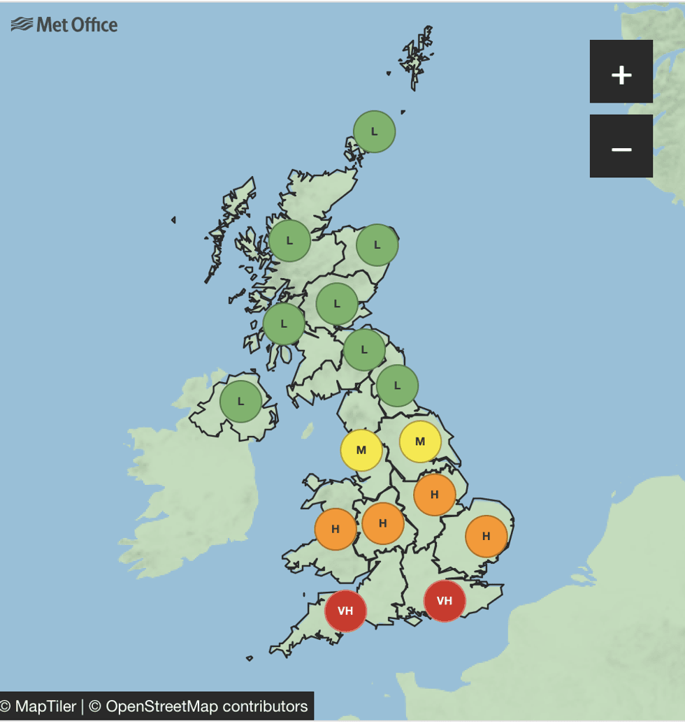 Met Office weather map