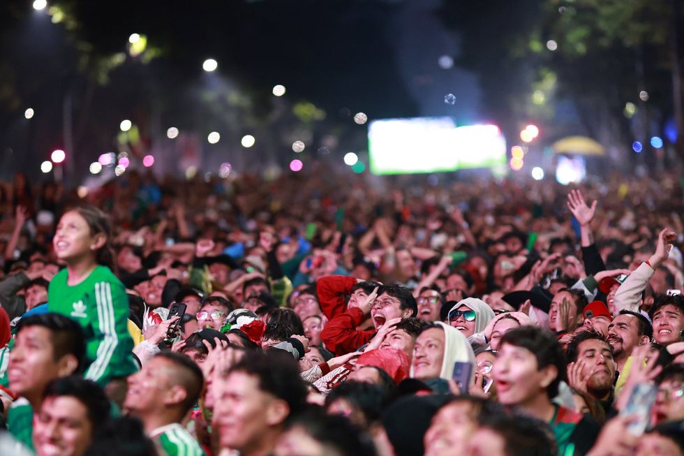 Mexican fans were celebrating their victory over Ecuador in the World Cup