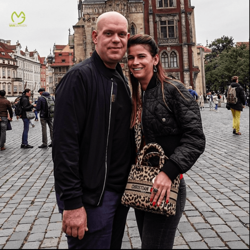 Michael van Gerwen and wife