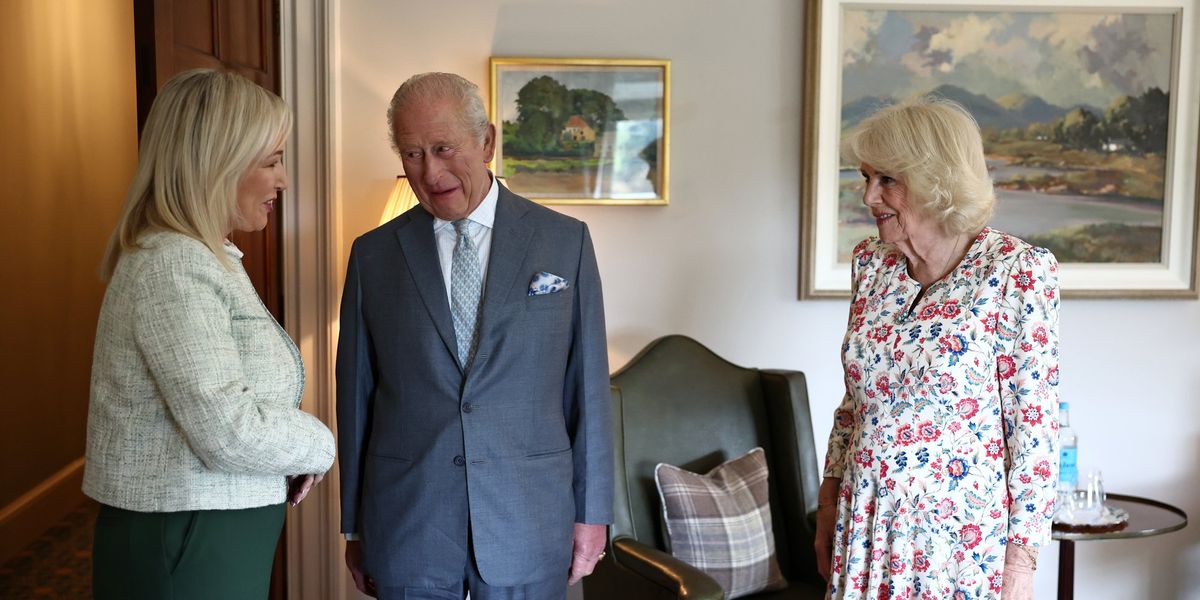 King Charles and Queen Camilla greet Northern Irish First Minister and Deputy
