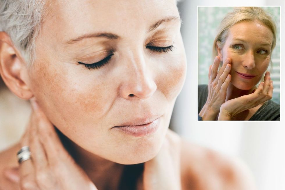 Middle-aged women with beautiful skin