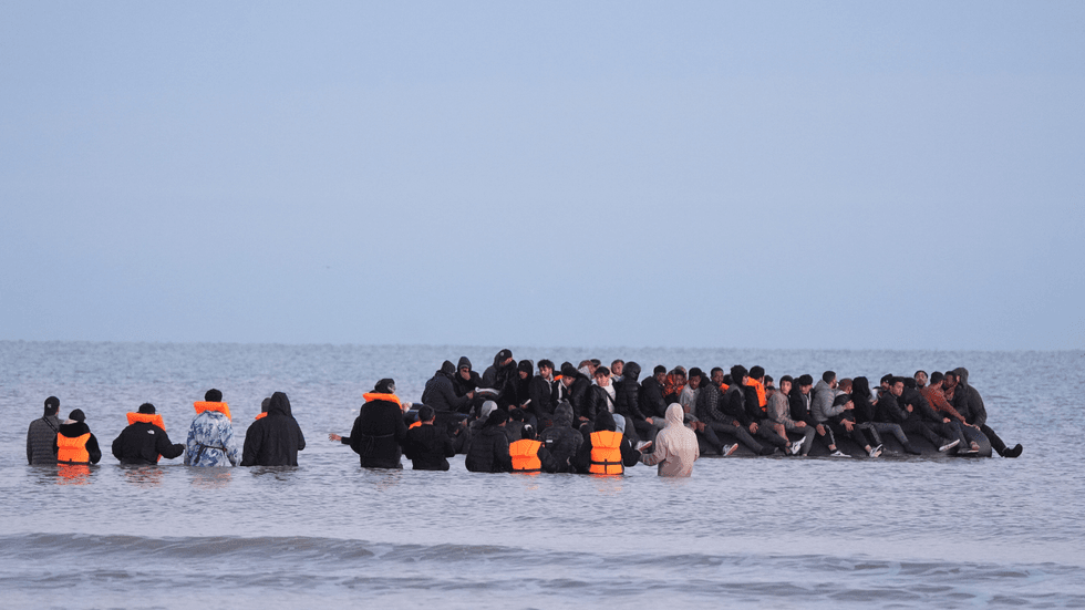 Migrants crossing the Channel