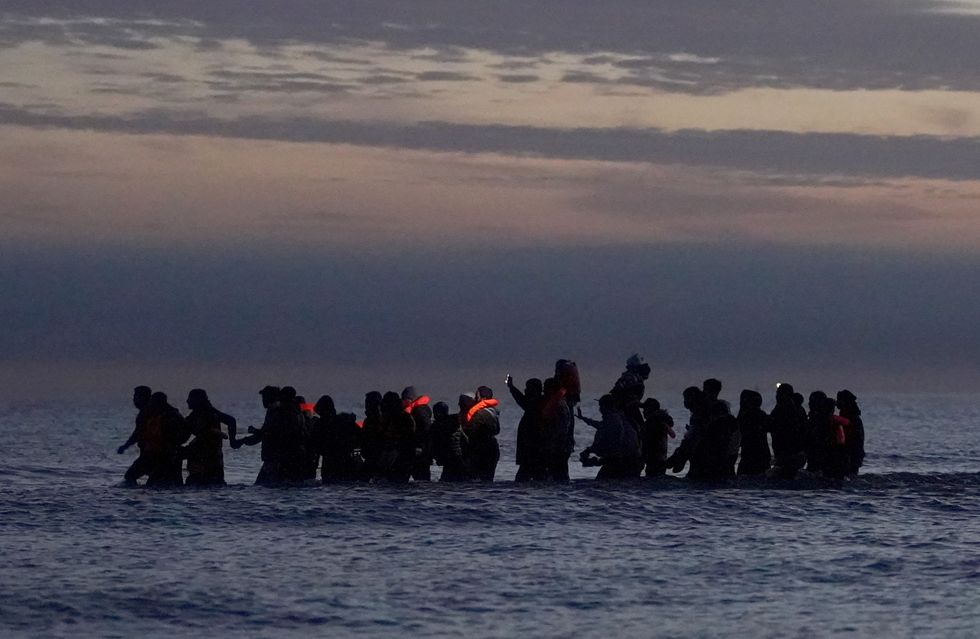 Migrants waiting to cross the Channel