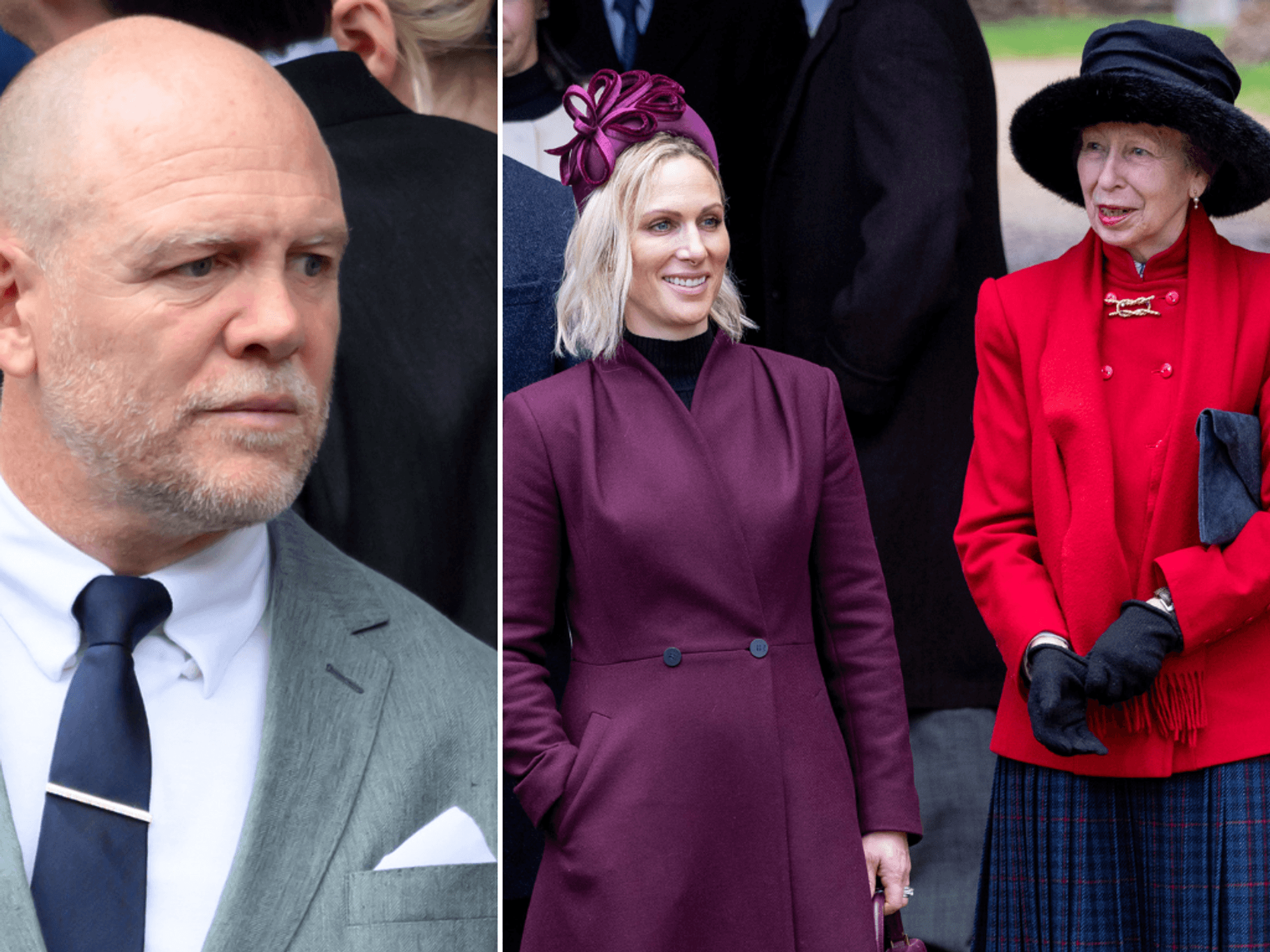 Mike Tindall, Zara Tindall and Princess Anne