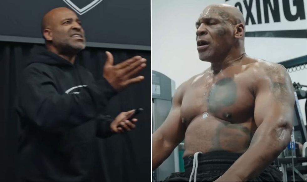 Mike Tyson was filmed putting in the work